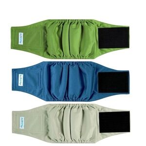 Paw Legend Reuseable Male Doggy Diapers Size MEDIUM Bands Set of 3